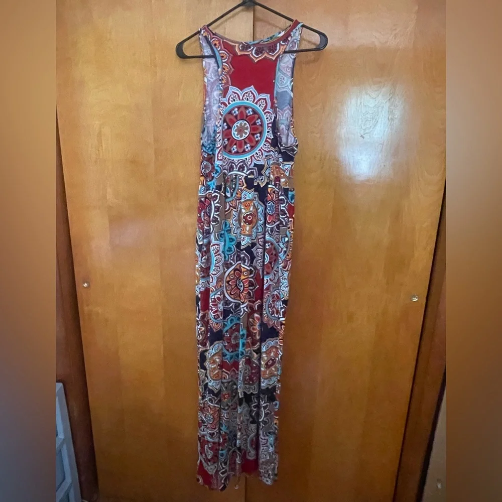 Multicolor Patterned Dress - Picture 6 of 7